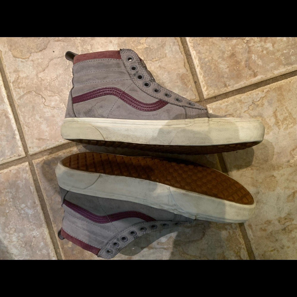 Vans Purple and Gray Hightops 9.5 Womens